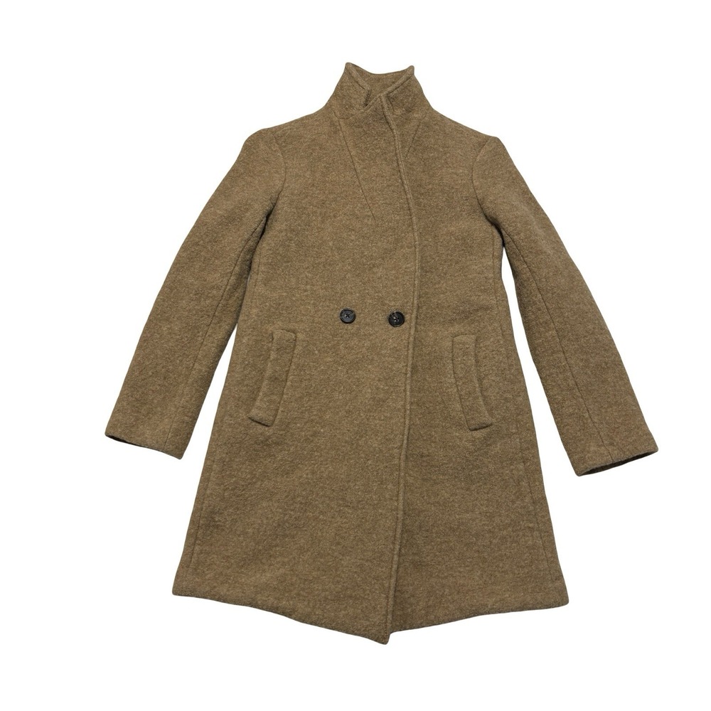 J. Crew Daphne Topcoat in Pure Italian Boiled Wool Beige Size 00P - 16 x 29